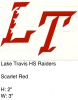 Lake Travis Raiders HS (TX) red and white